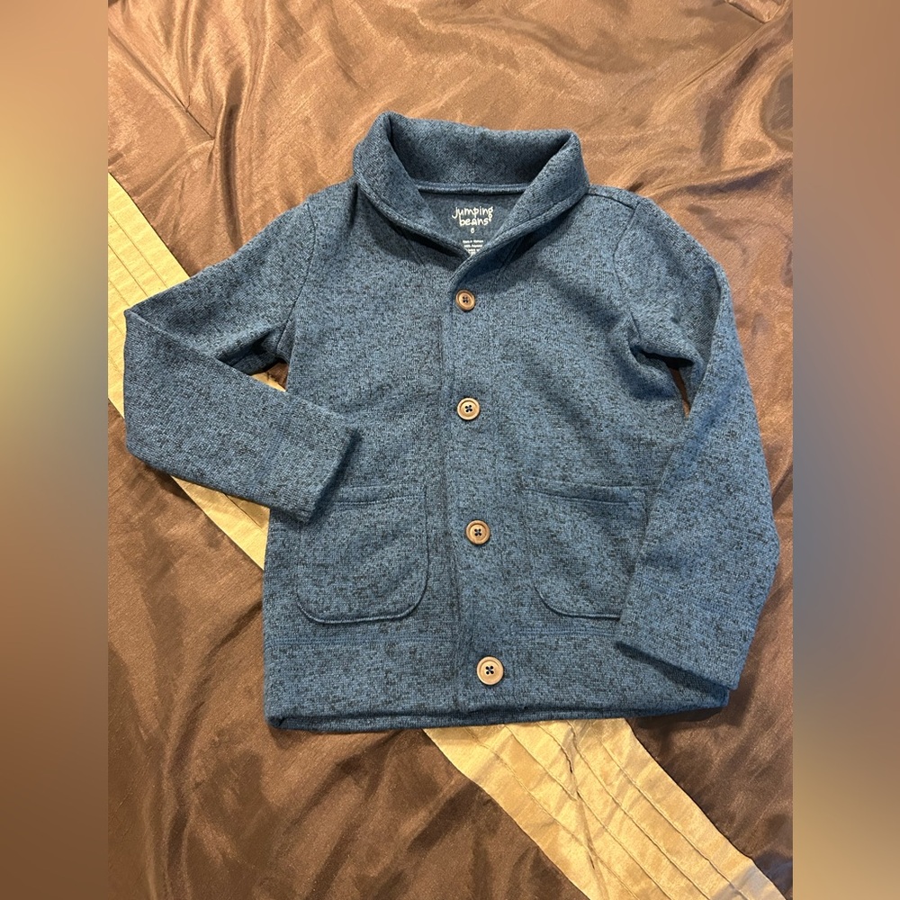 🎈 Cozy Blue Boys Cardigan (Jumping Beans)
